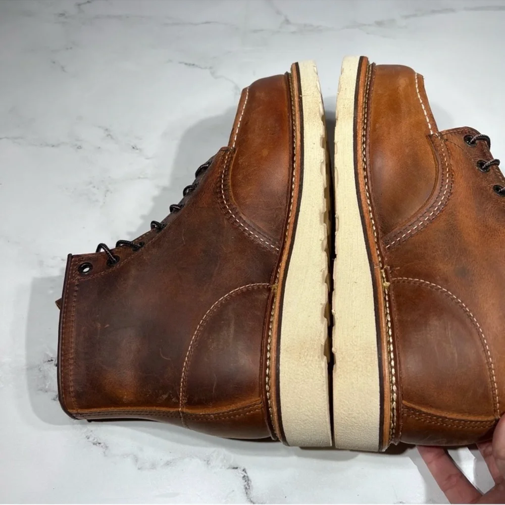 Red Wing Heritage 6” Moc Toe Copper Rough & Tough Lace Up Leather Boots